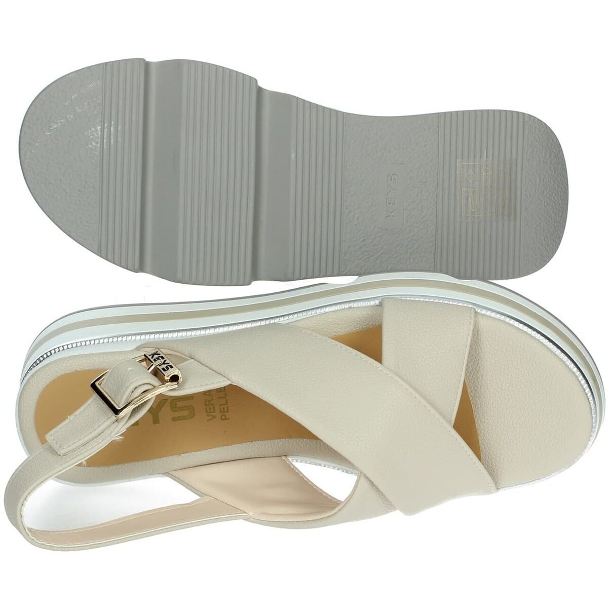 Women's Platforms Keys Beige