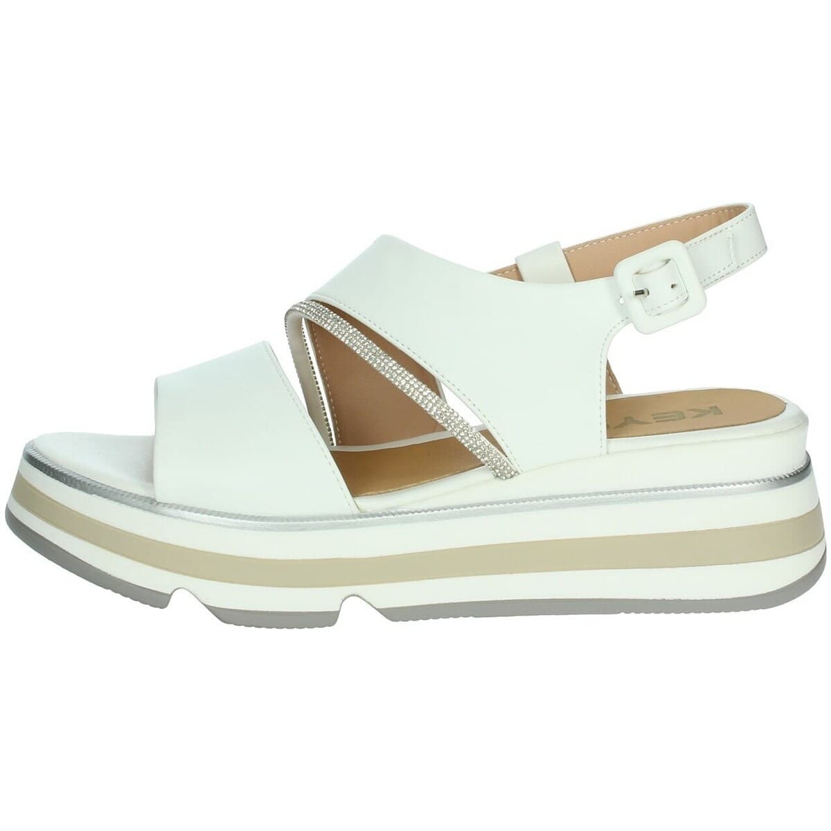 Women's Platforms Keys White