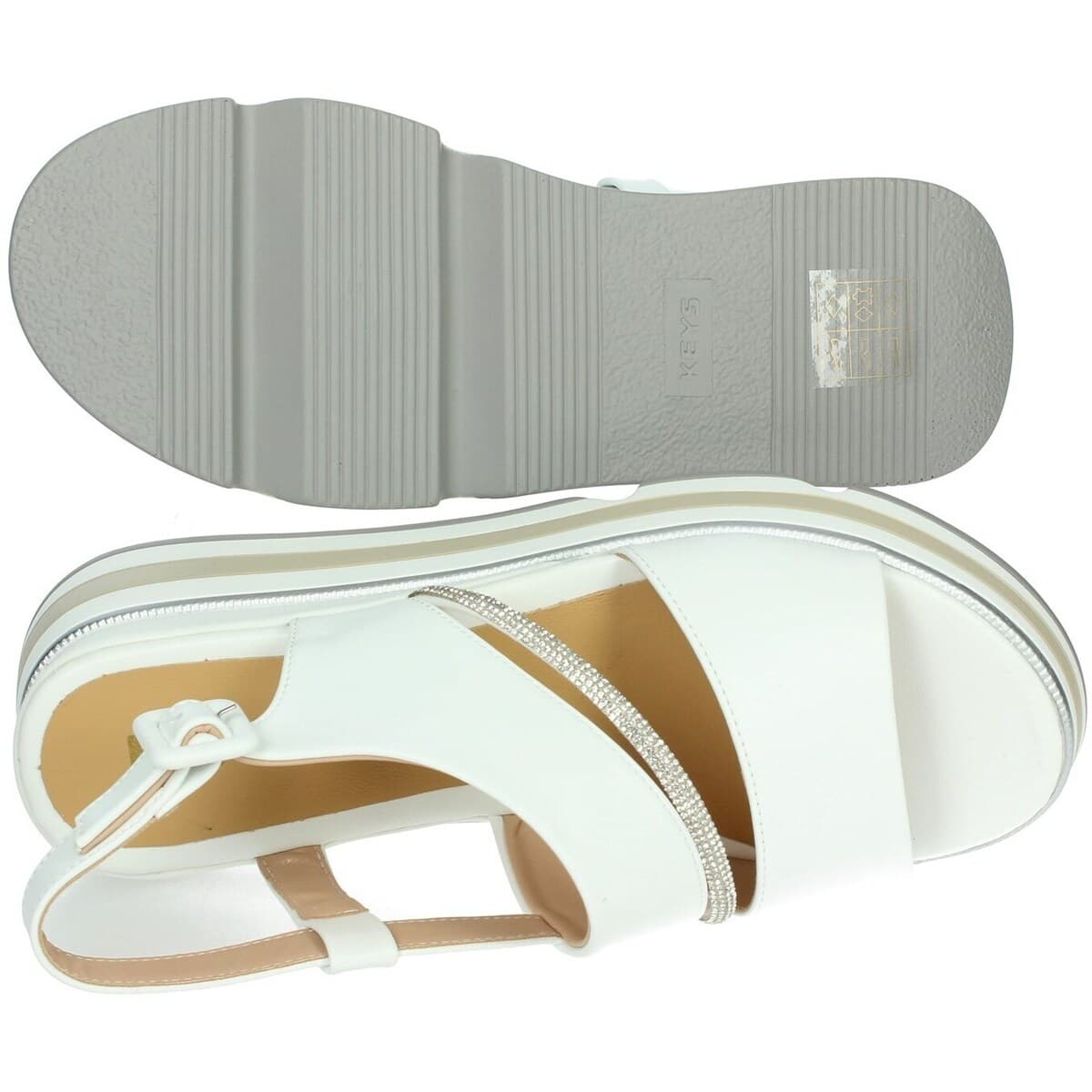 Women's Platforms Keys White