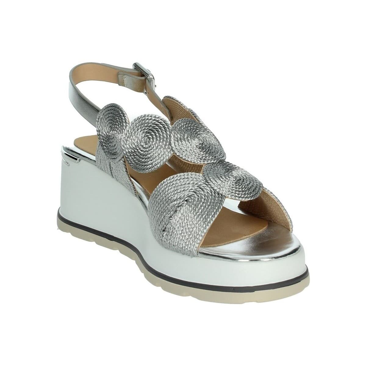 Women's Platforms Keys Silver