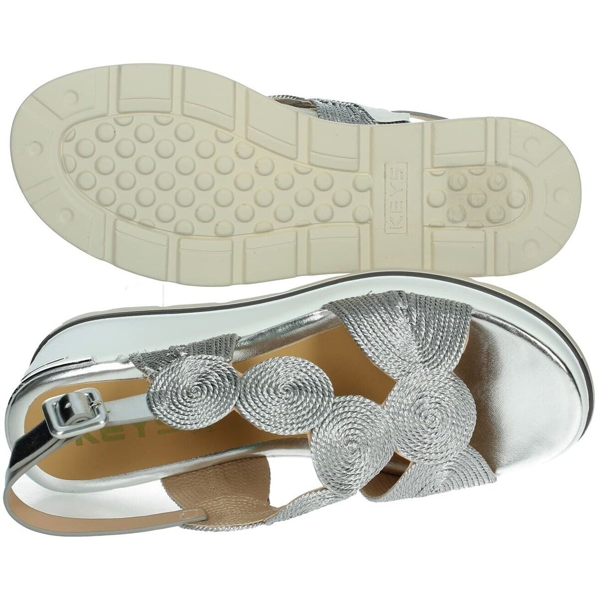 Women's Platforms Keys Silver