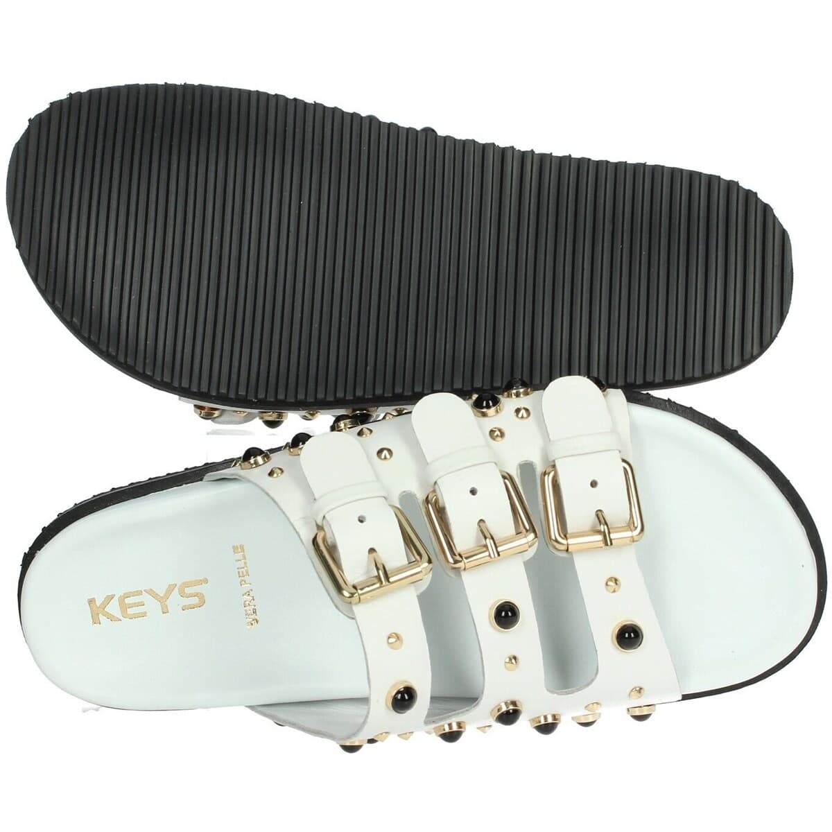 Women's Flip Flops Keys White