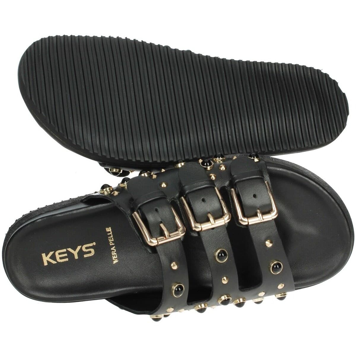 Women's Flip Flops Keys Black
