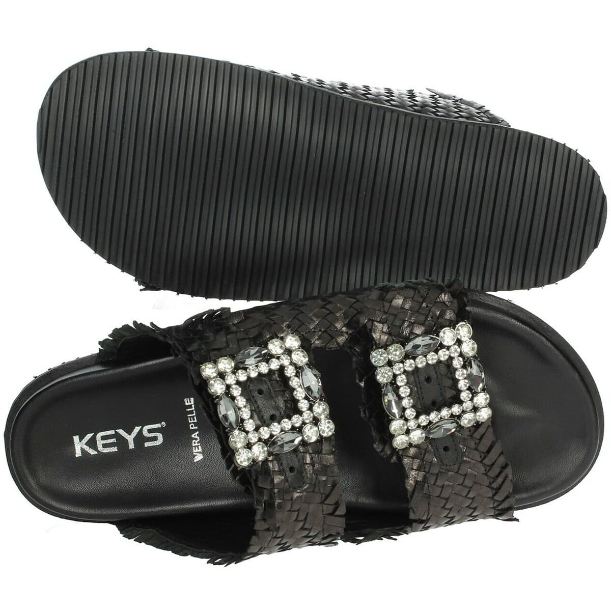 Women's Flip Flops Keys Black