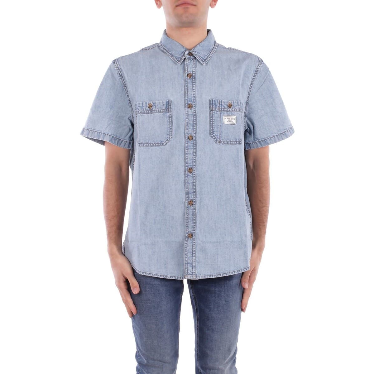 Men's Shirts Guess Blue