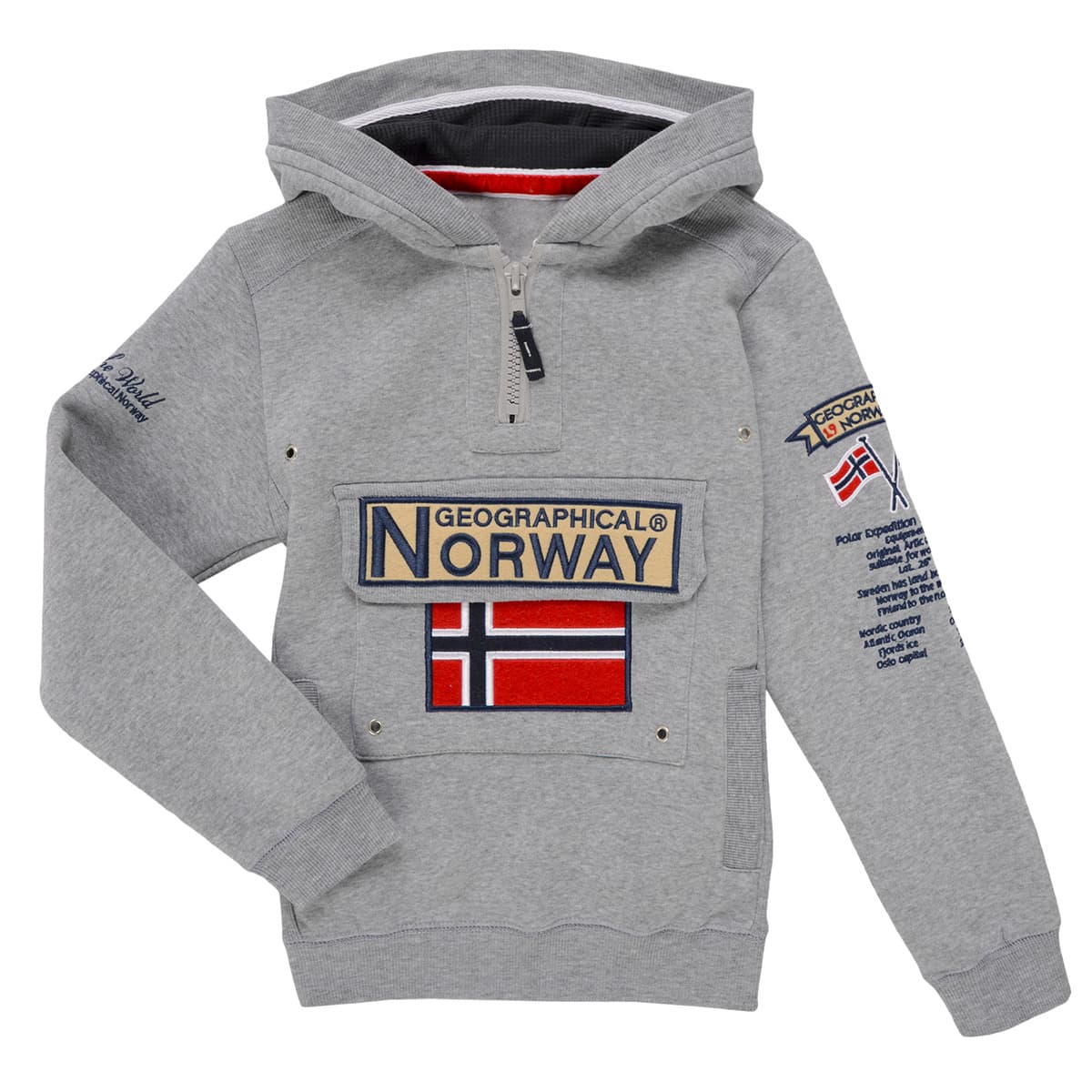 Boys' Hoodies & Sweatshirts Geographical Norway Gray