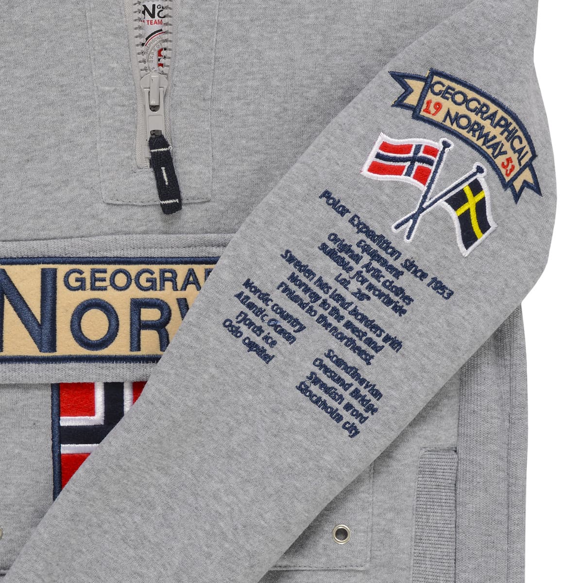 Boys' Hoodies & Sweatshirts Geographical Norway Gray