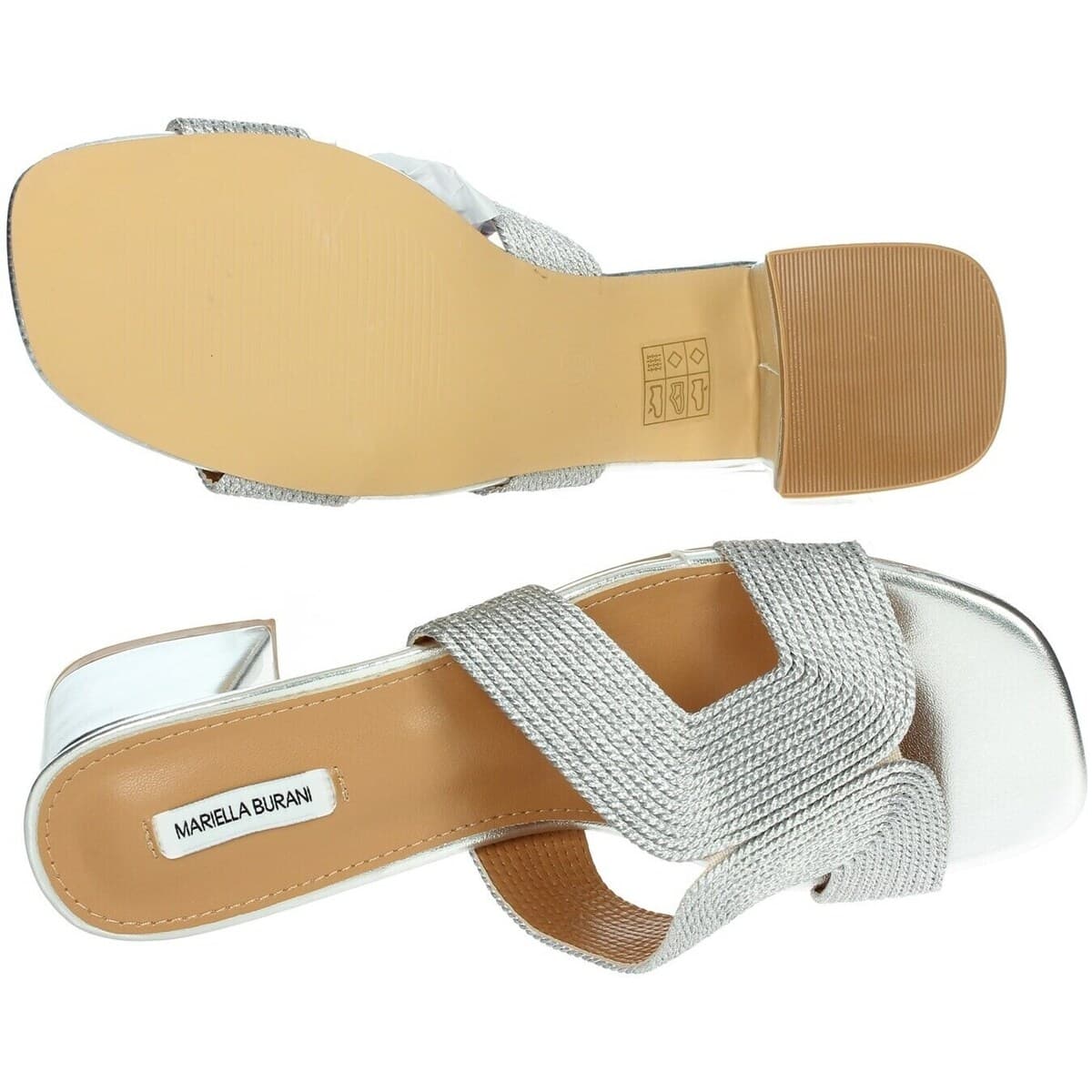 Women's Flip Flops Mariella Burani Silver