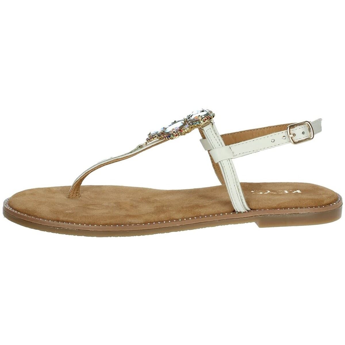 Women's Flip Flops Keys White