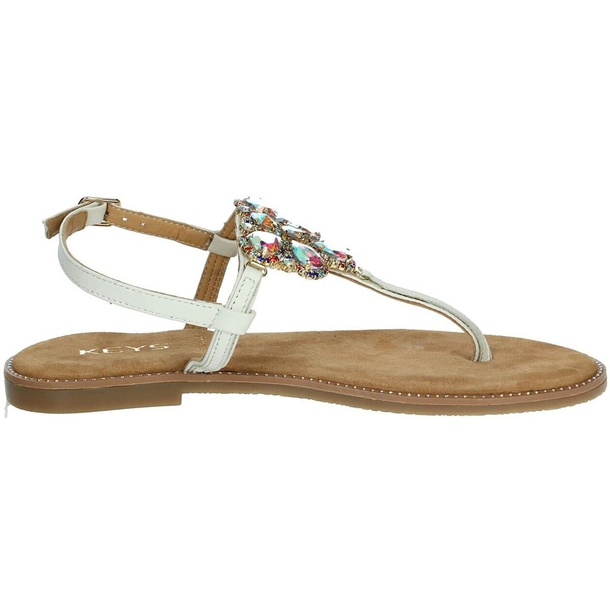Women's Flip Flops Keys White