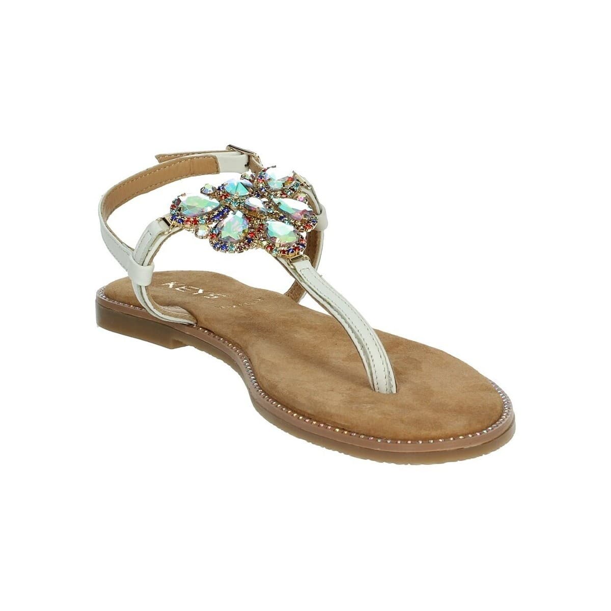 Women's Flip Flops Keys White