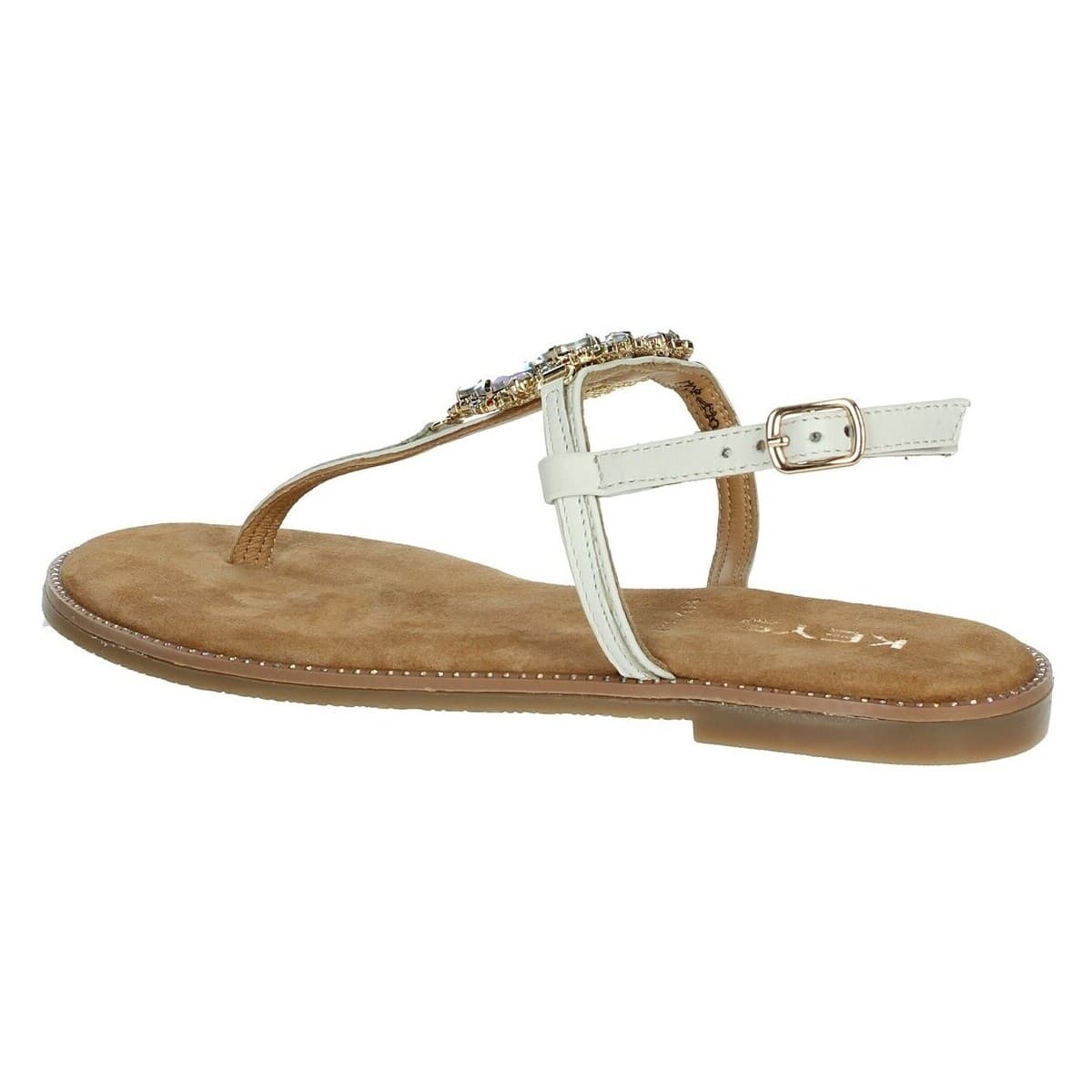 Women's Flip Flops Keys White