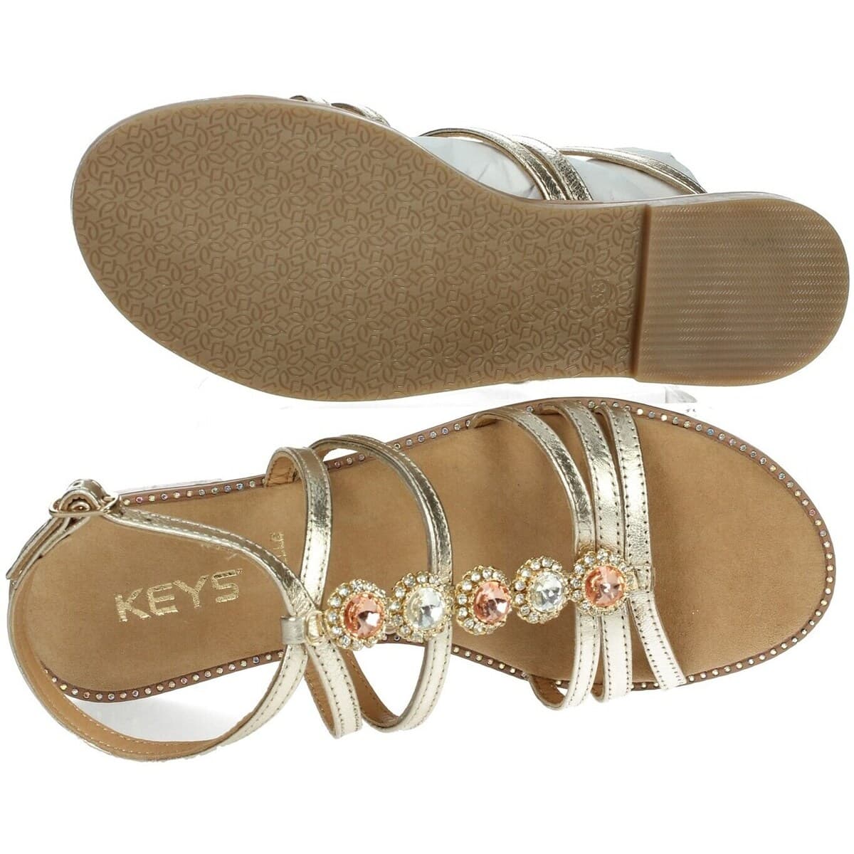 Women's Sandals Keys Gold