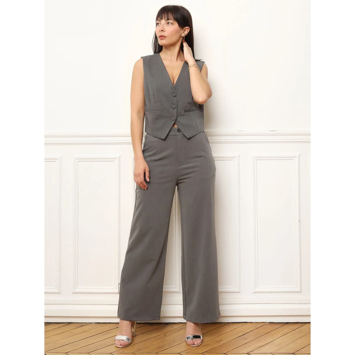 Women's Blazers La Modeuse Gray