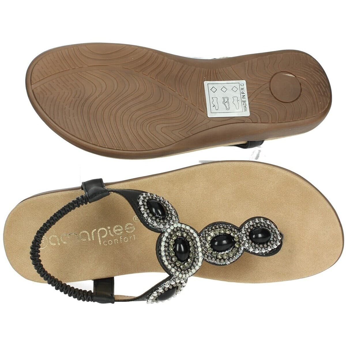 Women's Flip Flops Amarpies Black