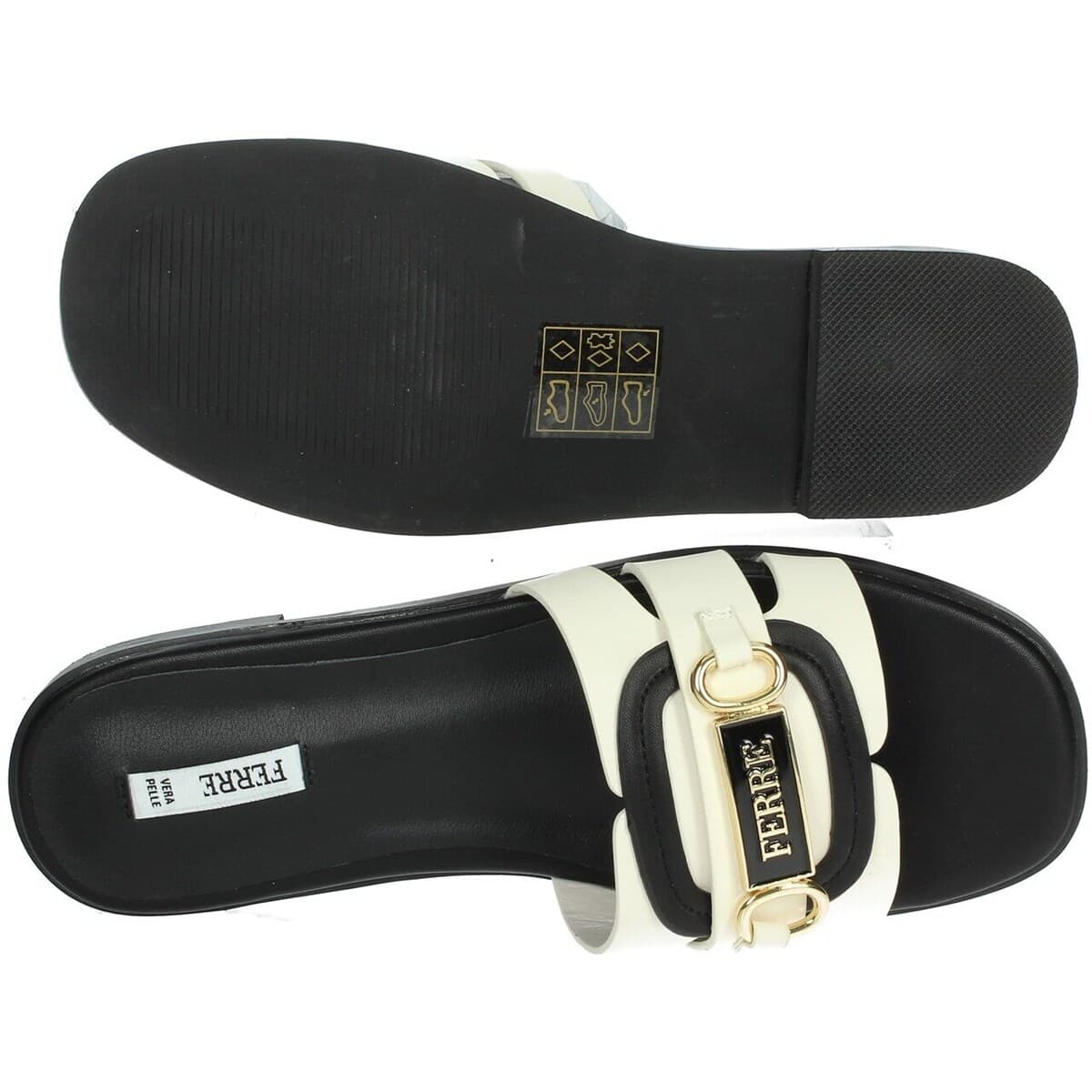 Women's Flip Flops Ferre White