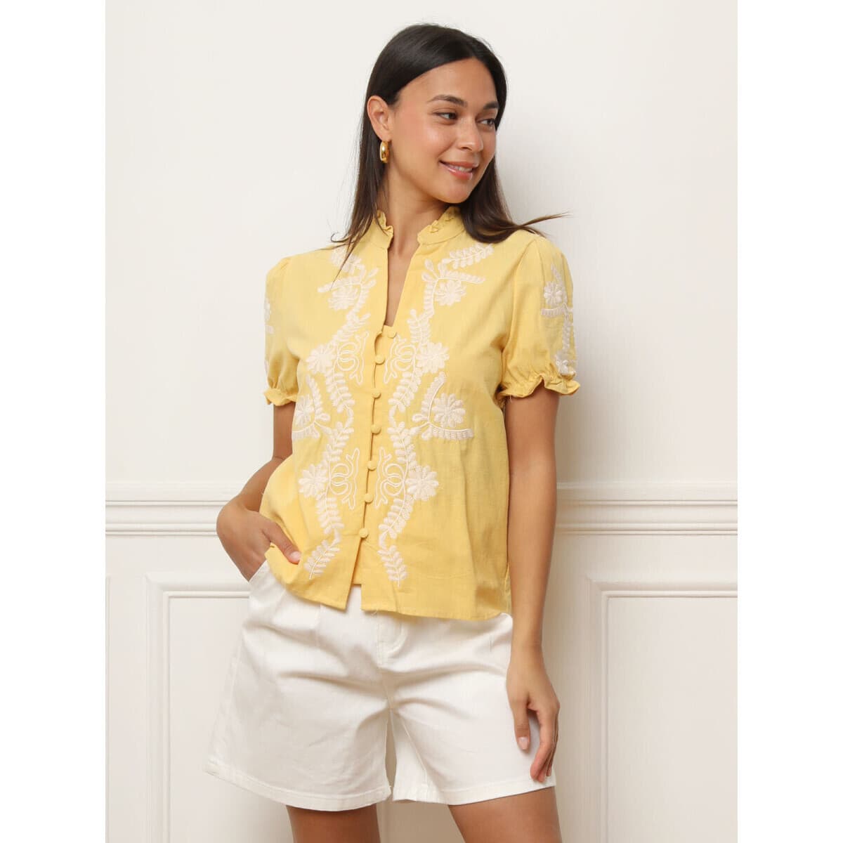 Women's Shirts La Modeuse Yellow