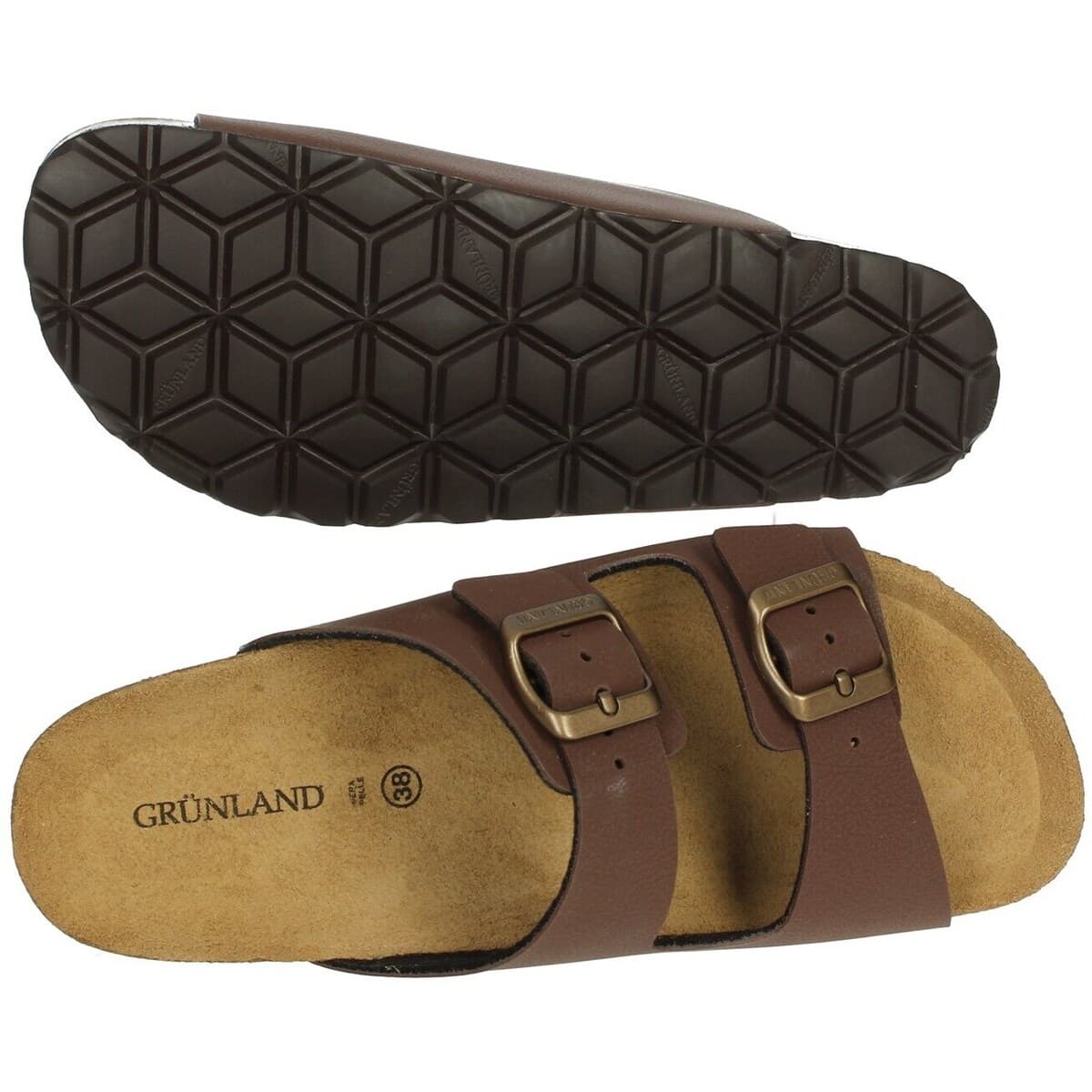 Women's Flip Flops Grunland Brown