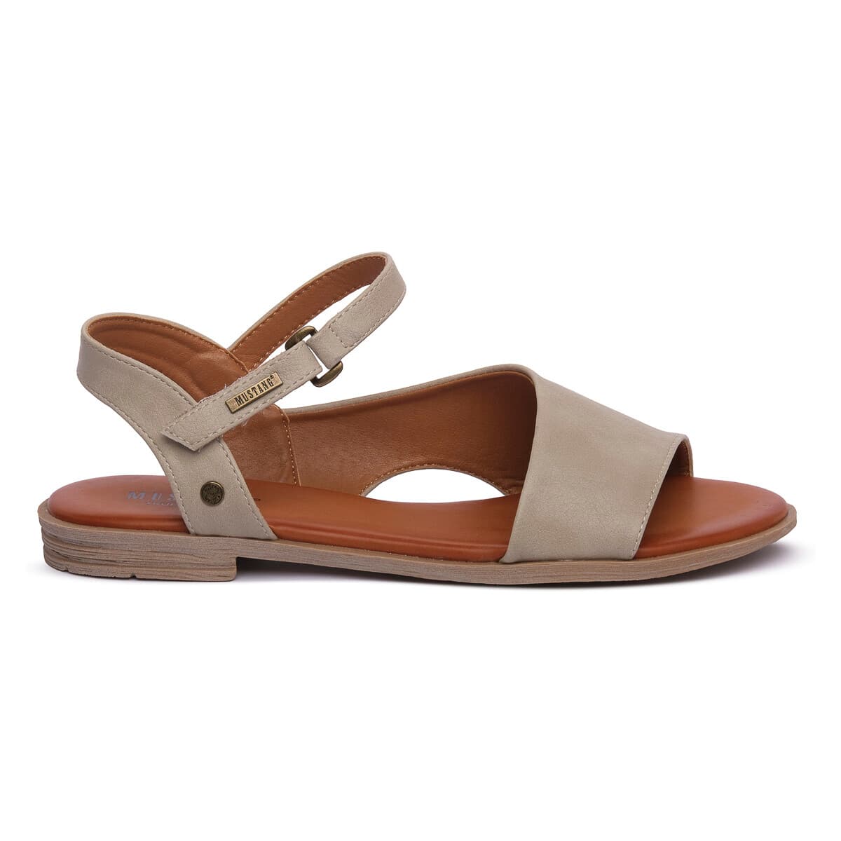 Σανδάλια χωρίς τακούνι Mustang IVORY