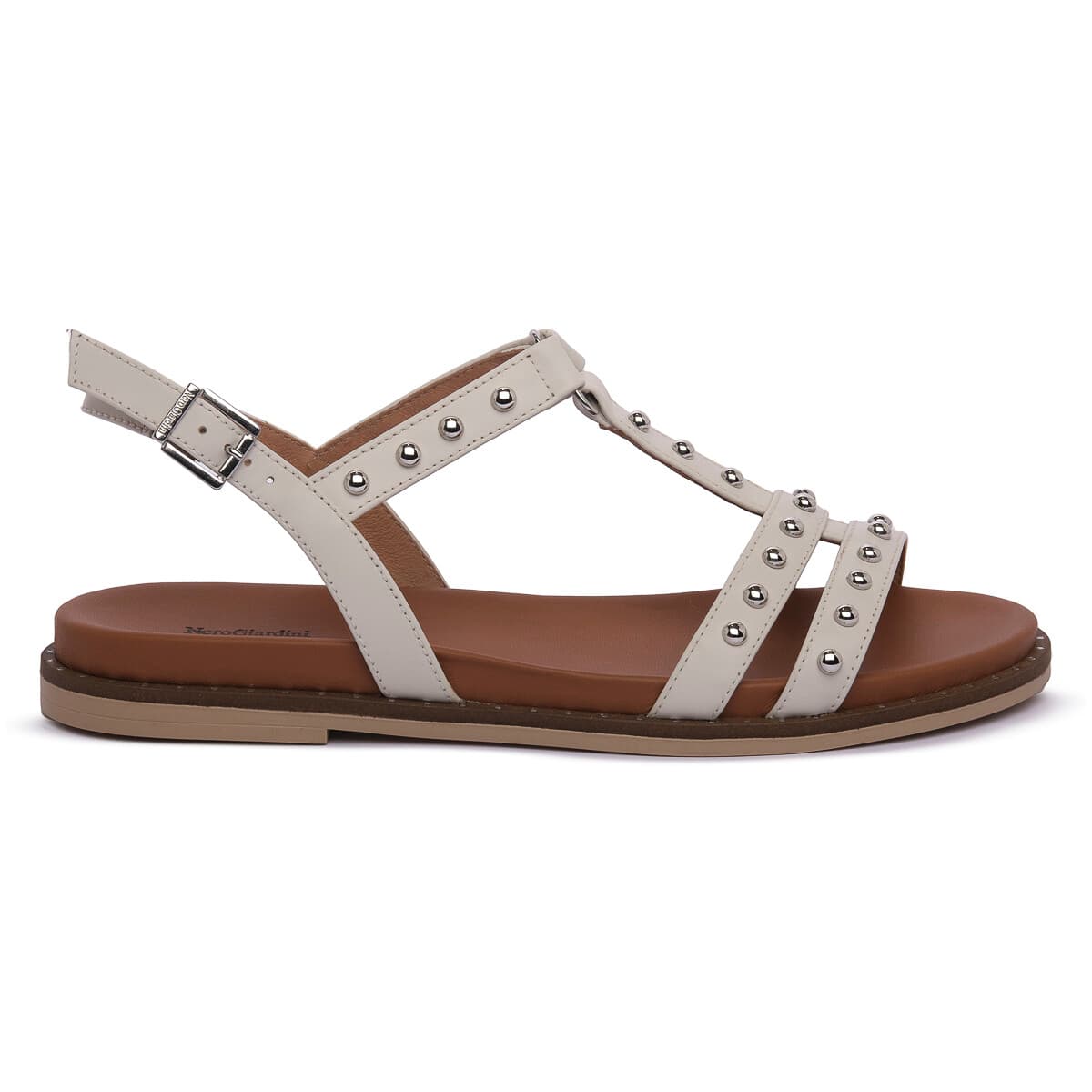 Σανδάλια χωρίς τακούνι NeroGiardini NERO GIARDINI 713 SPARTA OSSO