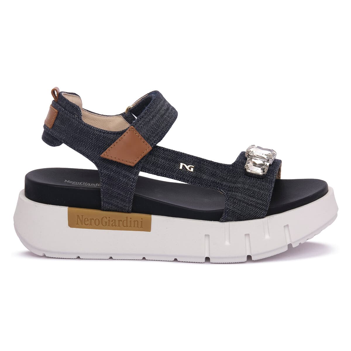 Σανδάλια με πλατφόρμα NeroGiardini NERO GIARDINI 214 TINTO JEANS