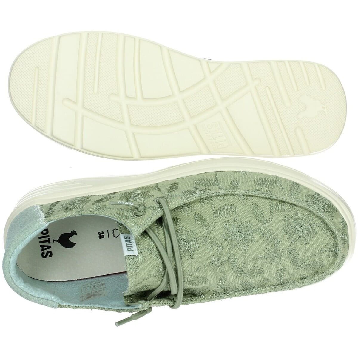 Women's Loafers Pitas Green