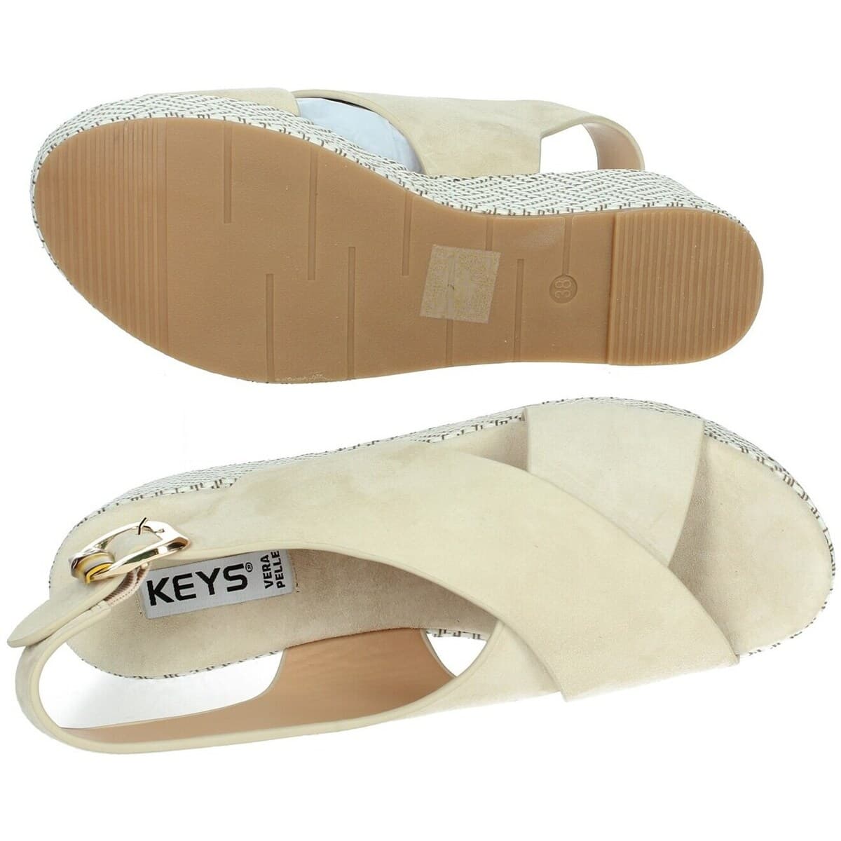 Women's Platforms Keys Beige