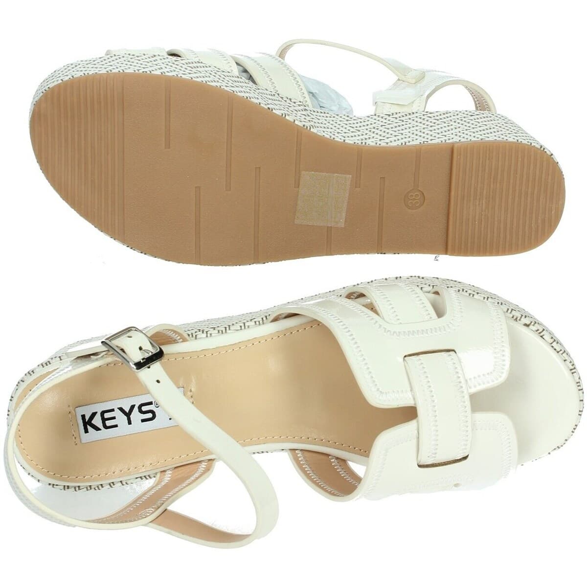 Women's Platforms Keys White