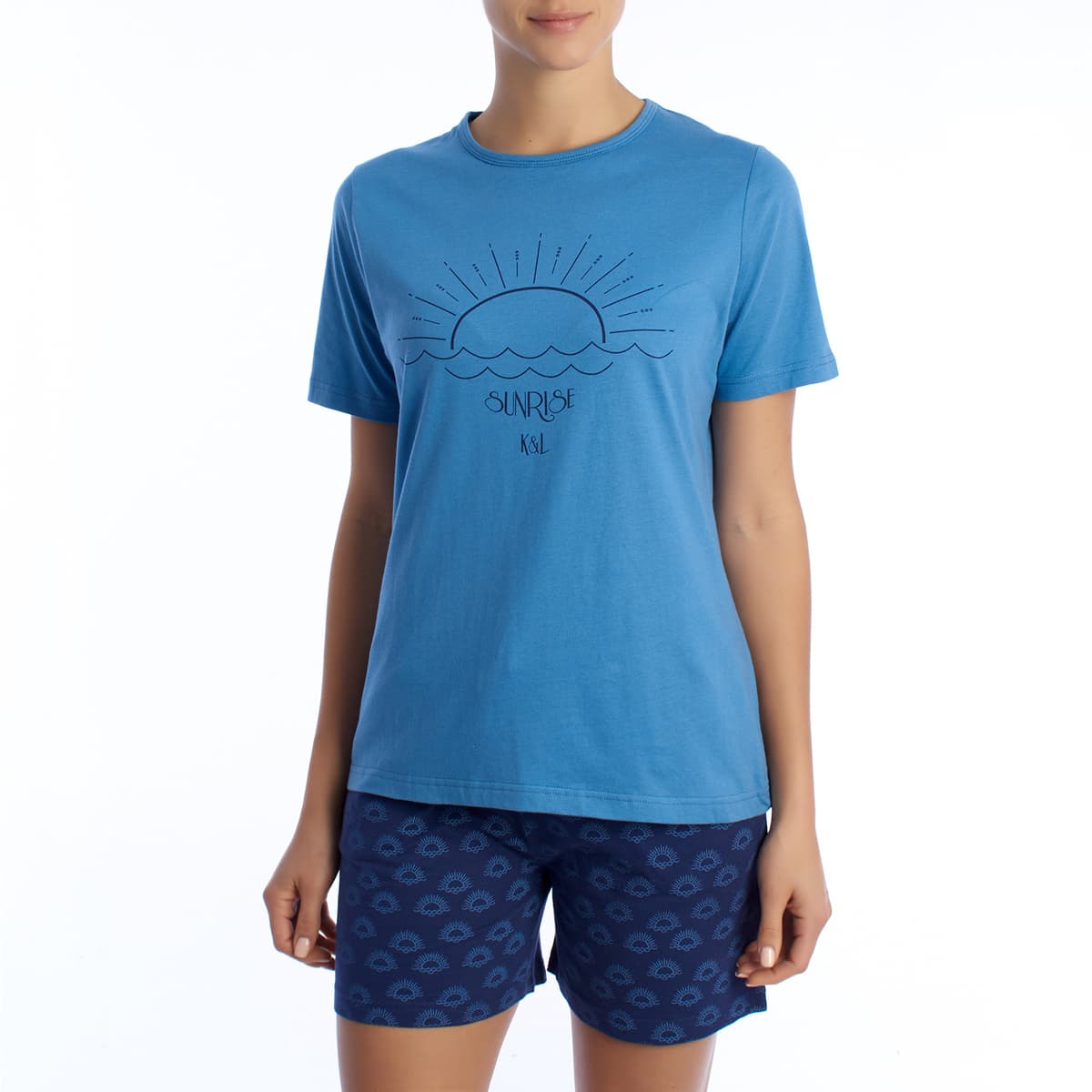 Women's Pajamas Kisses And Love Blue