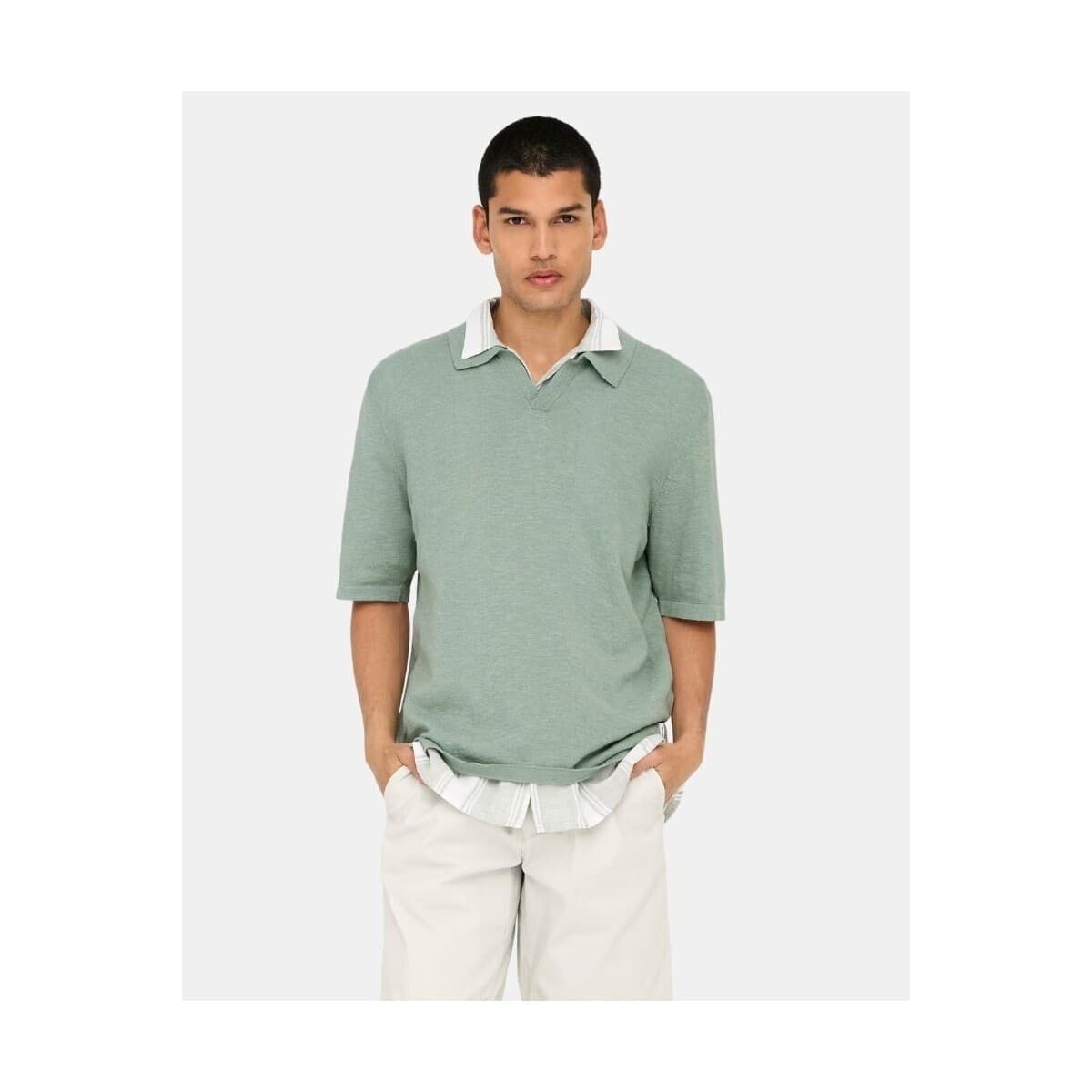 Men's T-Shirts Only & Sons Green