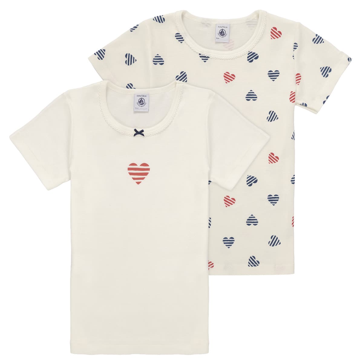T-shirt με κοντά μανίκια Petit Bateau TSMC X2