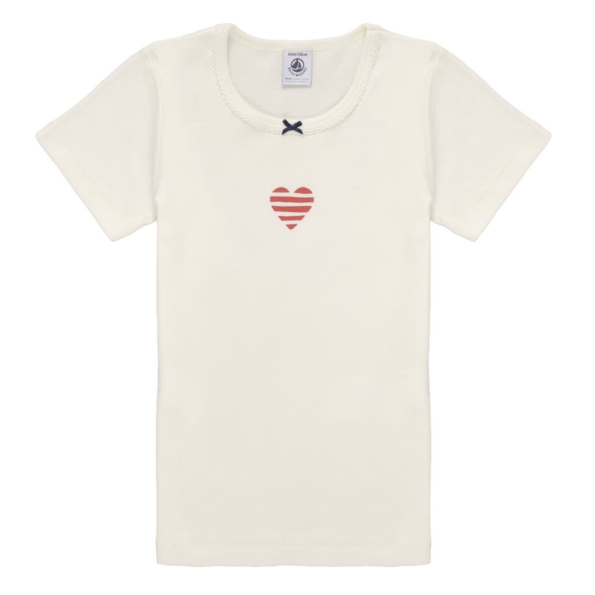 Girls' T-Shirts Petit Bateau White