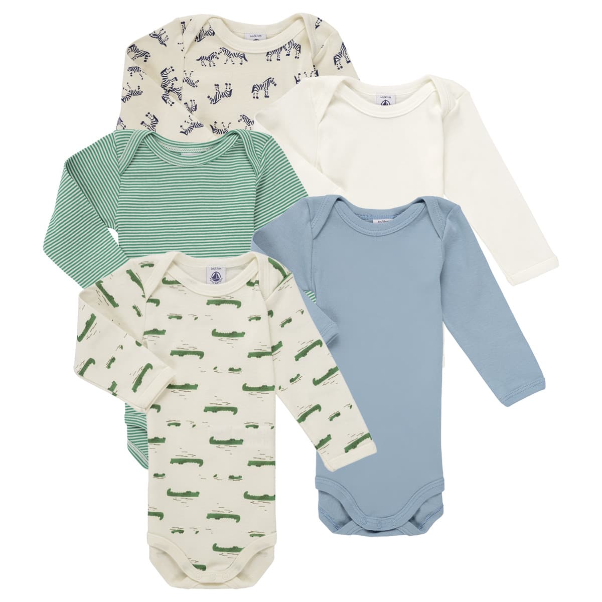 Παιδικά κορμάκια Petit Bateau LOT BODIES X5