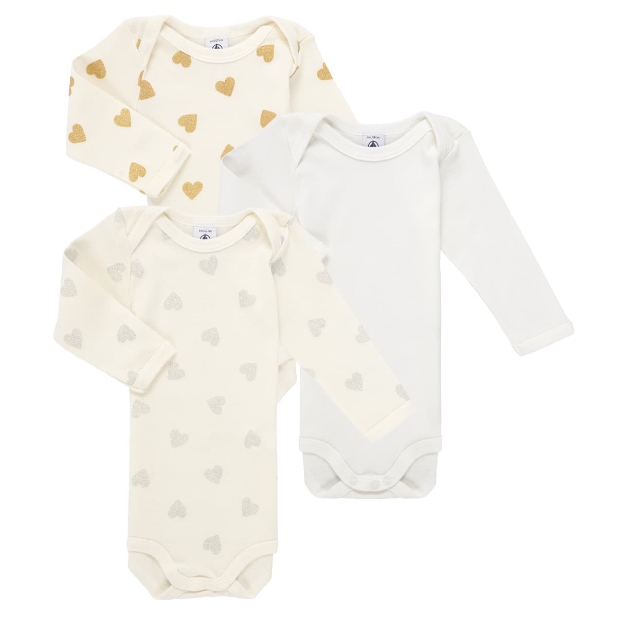 Παιδικά κορμάκια Petit Bateau LOT BODIES X3