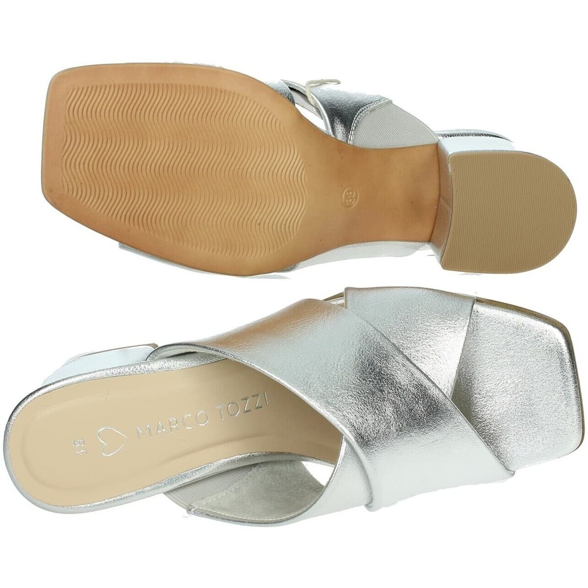 Women's Flip Flops Marco Tozzi Silver