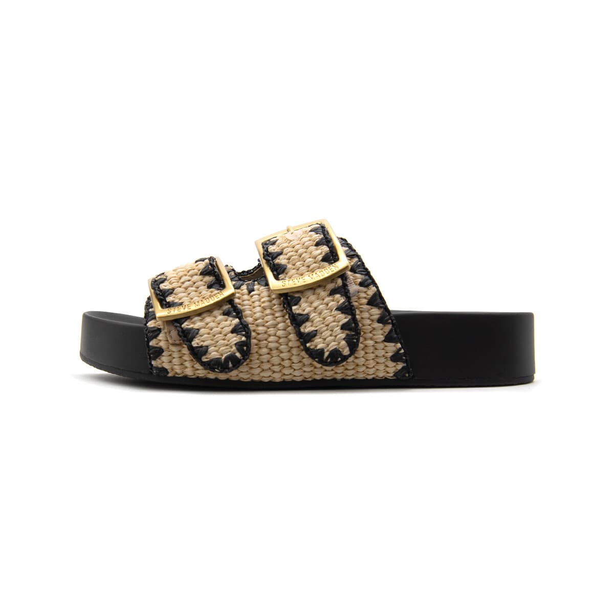 Σανδάλια με πλατφόρμα Steve Madden ON DECK RAFFIA FLATFORM SANDALS WOMEN