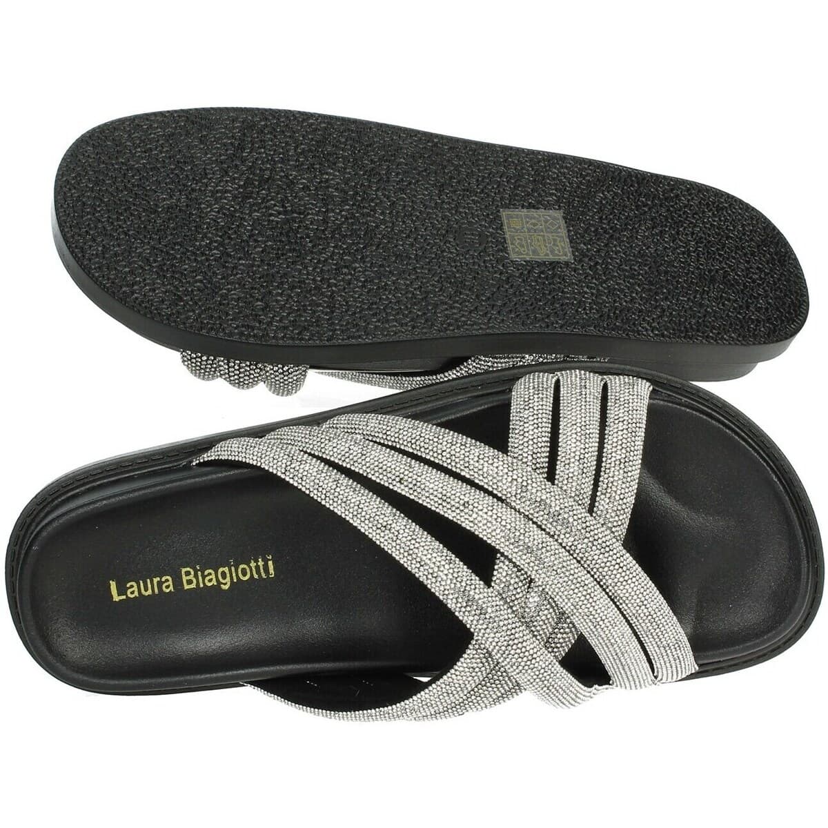Women's Flip Flops Laura Biagiotti Silver