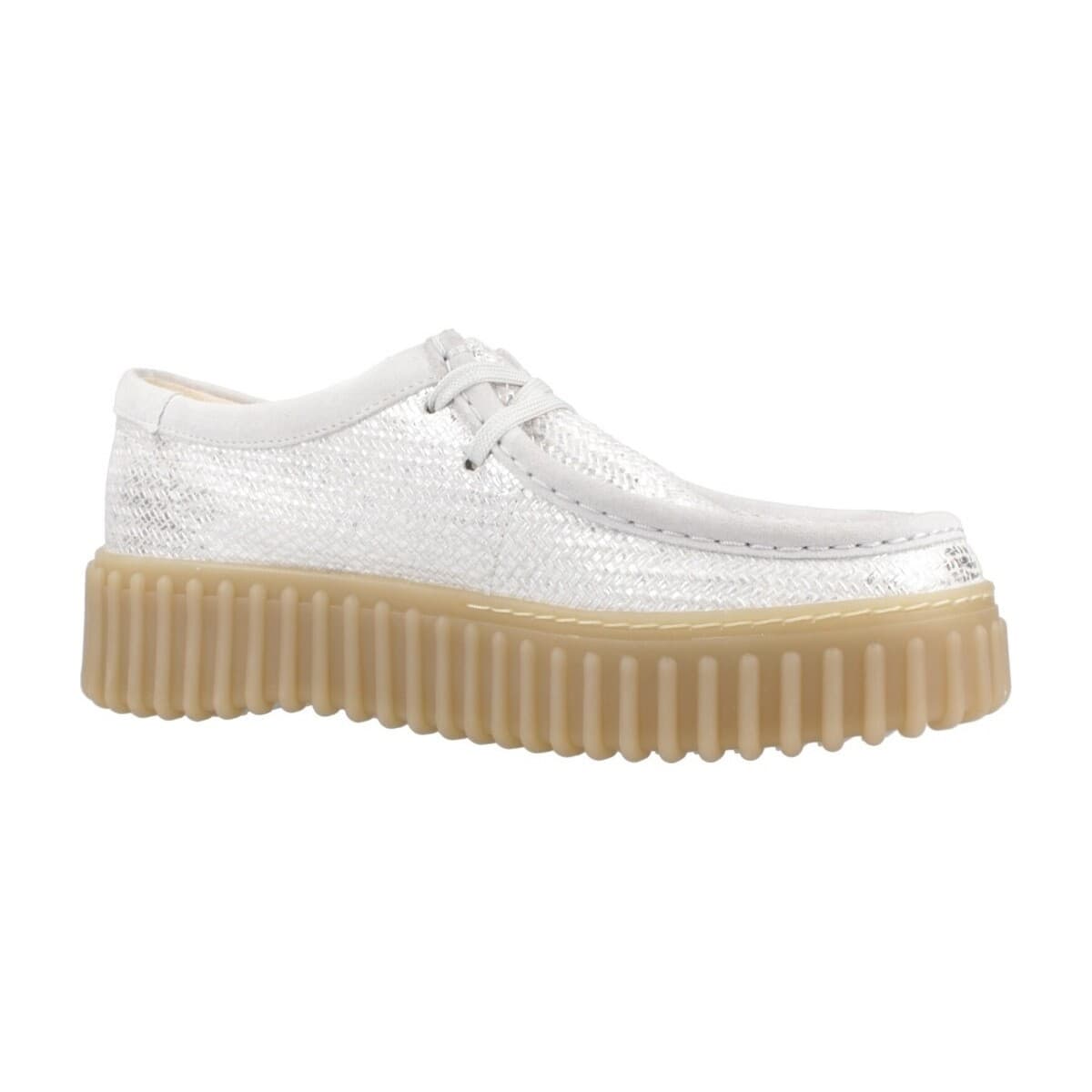 Women's Derby Shoes Clarks Silver