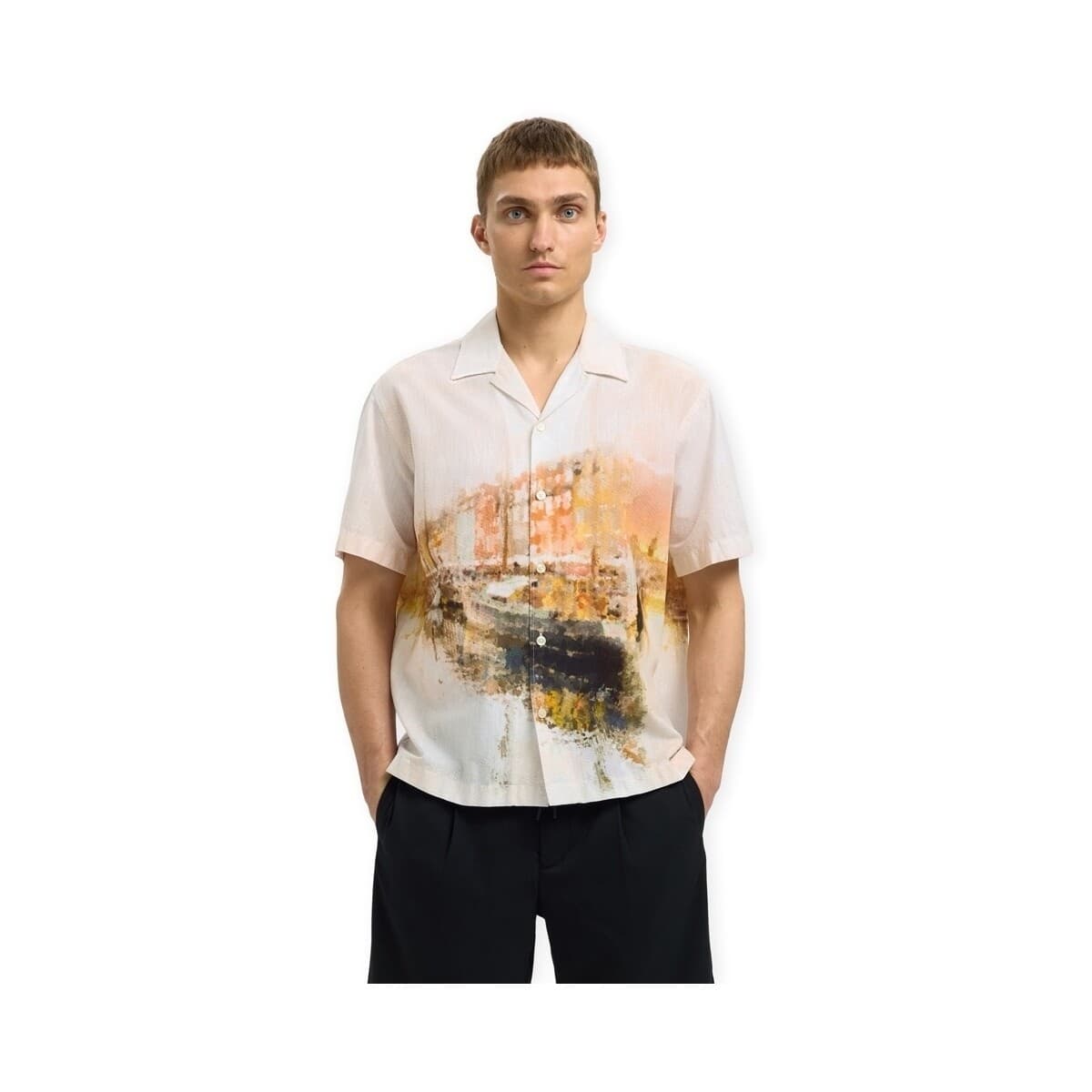 Men's Shirts Selected Beige