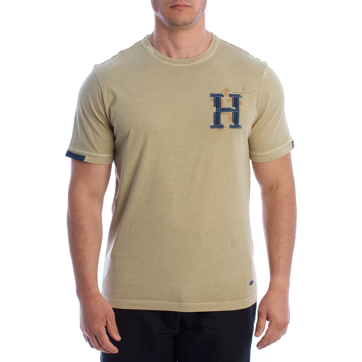 T-shirt με κοντά μανίκια Inmyhood HS24MTS06-CEMENT