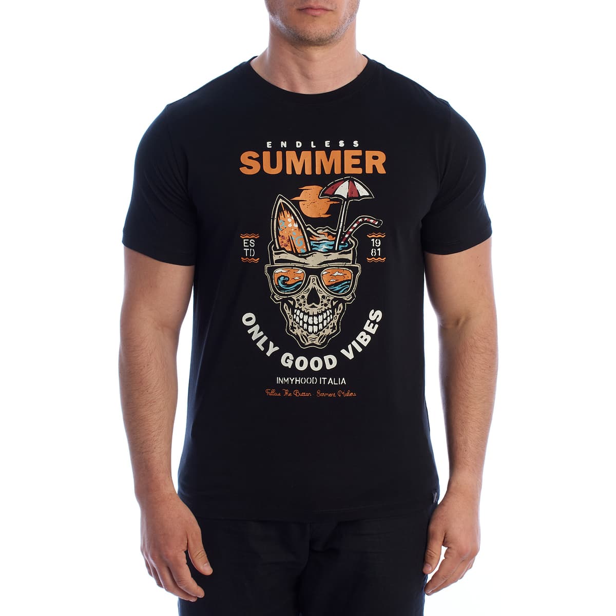 T-shirt με κοντά μανίκια Inmyhood HS24MTS20-A-BLACK