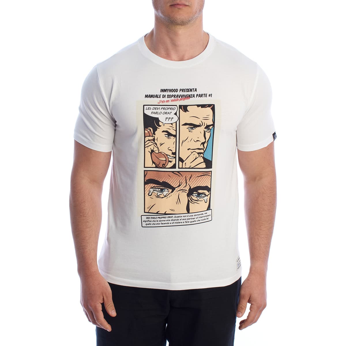 T-shirt με κοντά μανίκια Inmyhood HS24MTS21-D-WHITE