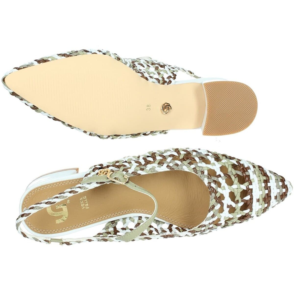 Women's Ballet Flats Gold&gold White