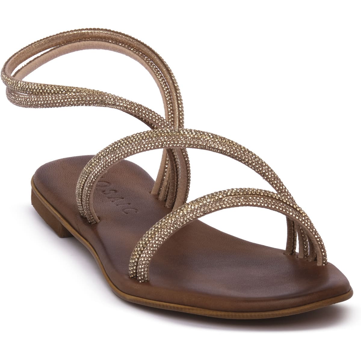 Σανδάλια χωρίς τακούνι Mosaic ROSE GOLD NAOMI