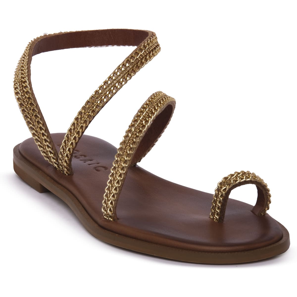 Σανδάλια χωρίς τακούνι Mosaic CUOIO SPAZOLATO