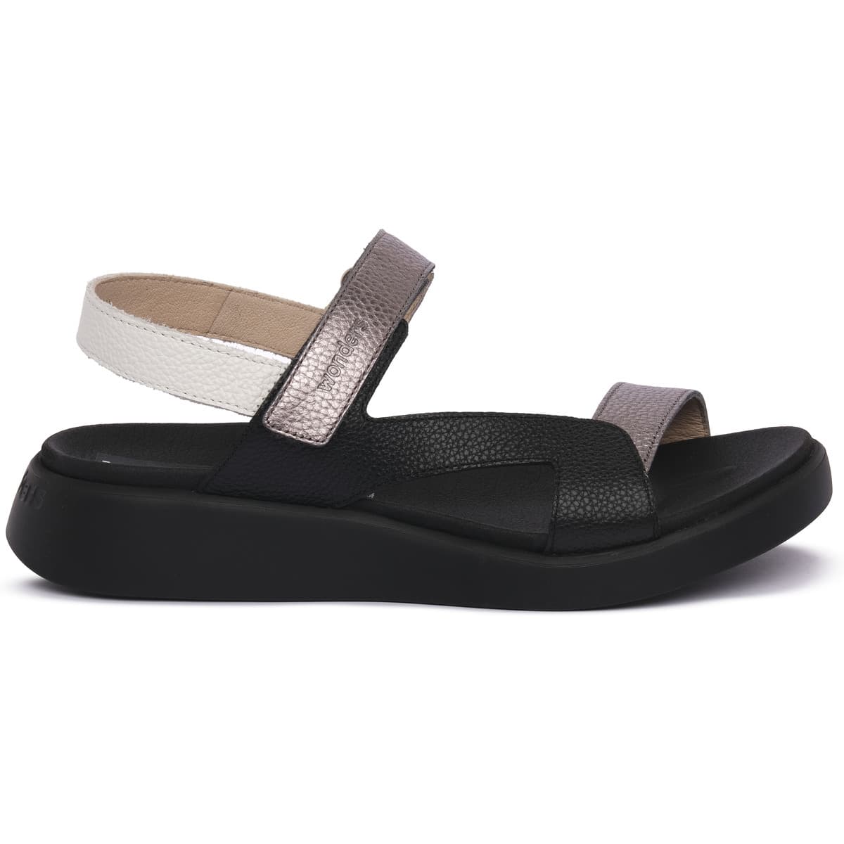 Σανδάλια με πλατφόρμα Wonders NERO WILD CYBER