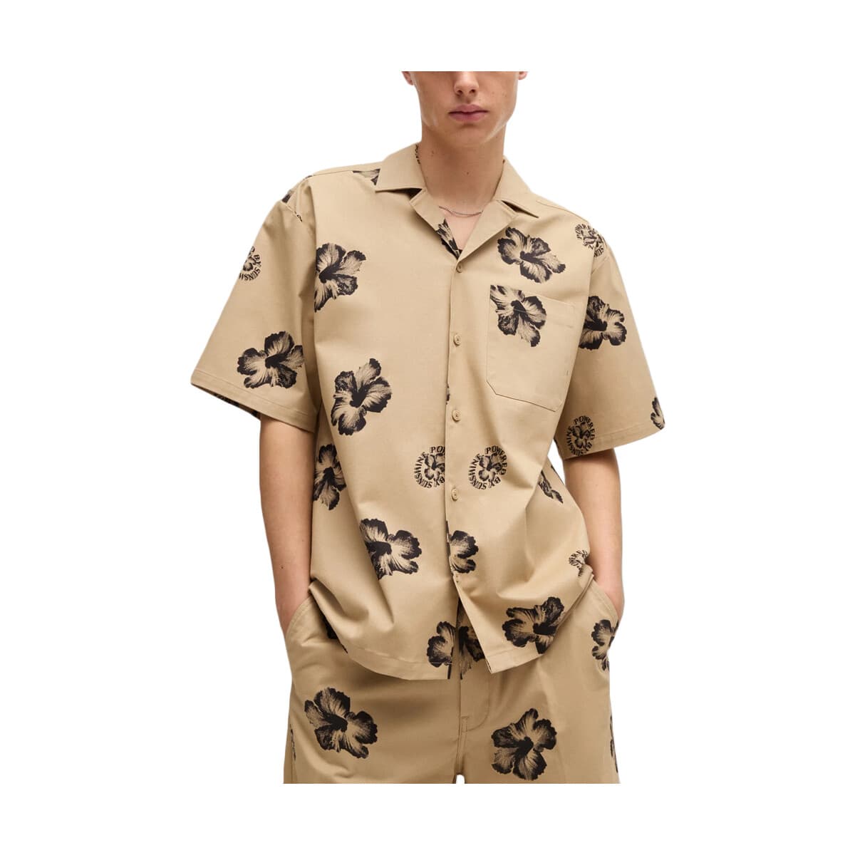 Men's Shirts Hugo Beige