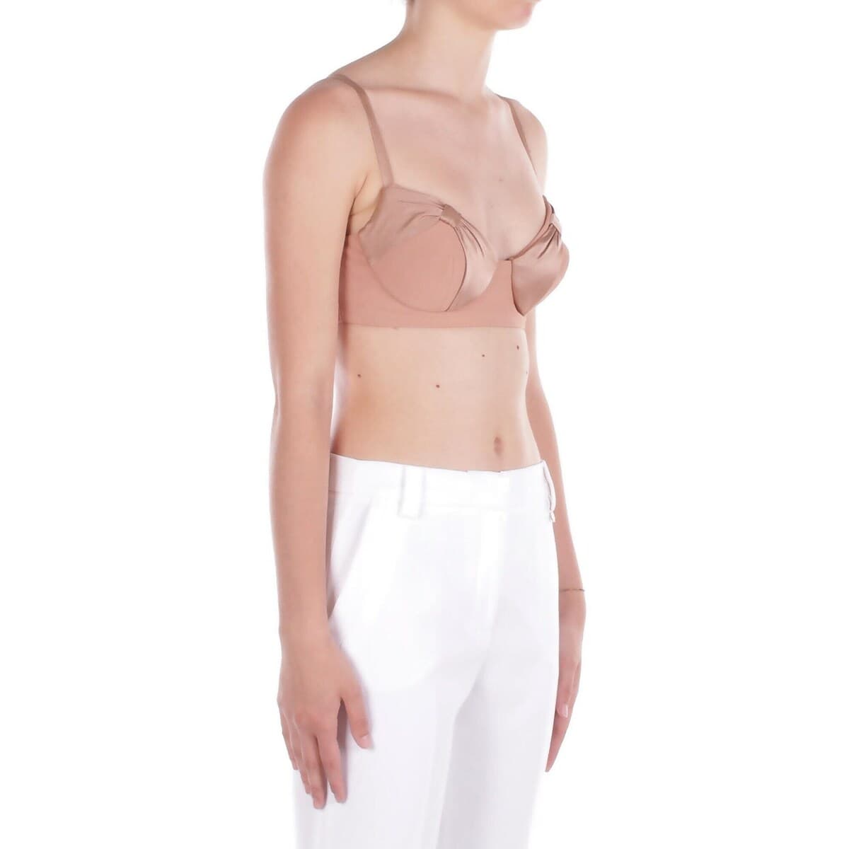 Women's Sleeveless Tops Elisabetta Franchi Beige