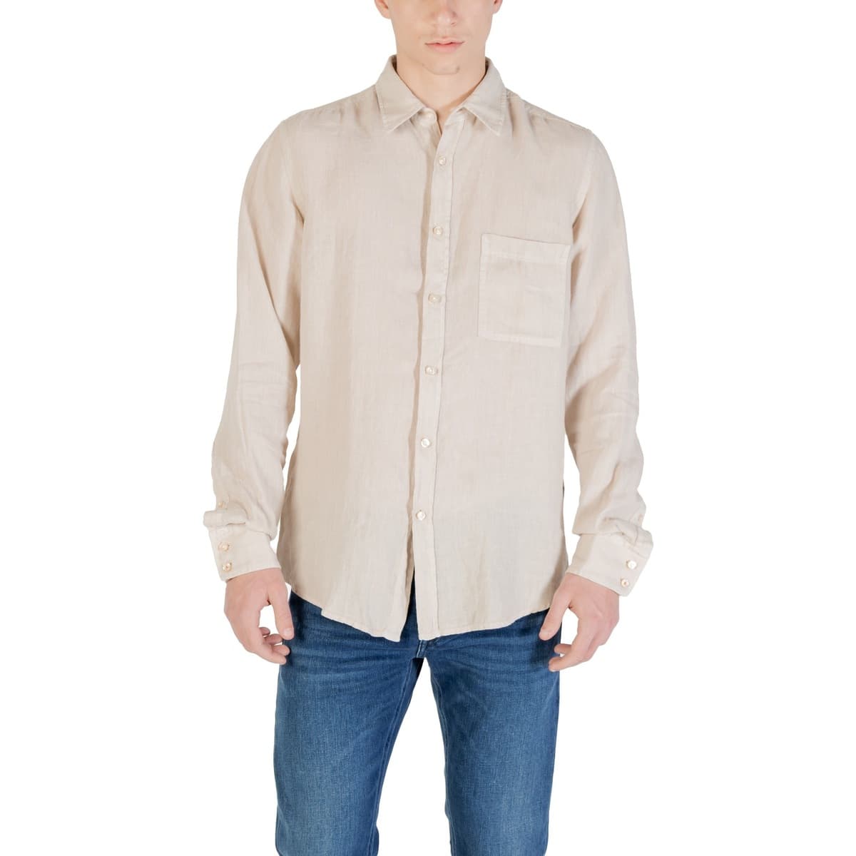 Men's Shirts BOSS Beige