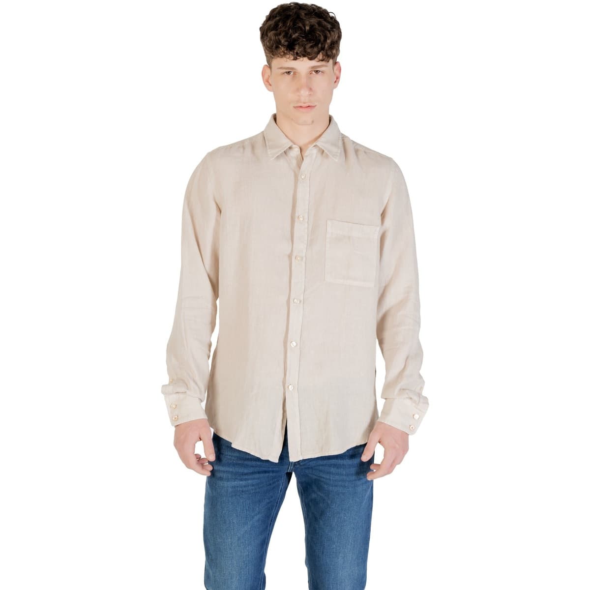 Men's Shirts BOSS Beige